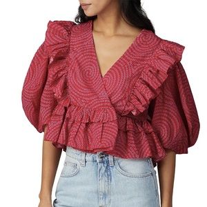 [rhode] short sleeve elodie top